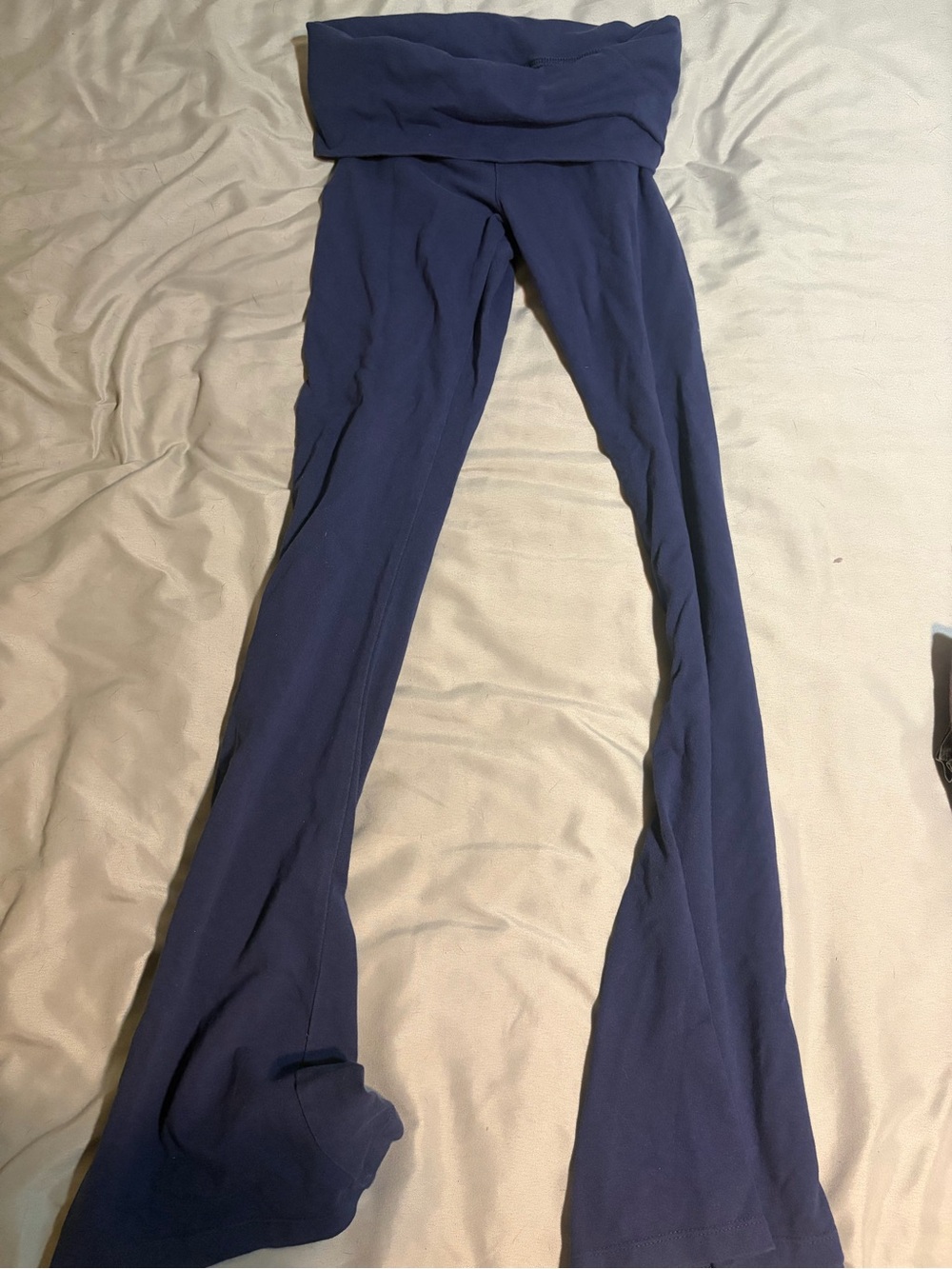 Victoria's Secret Navy Blue Boot-Cut Fold-Over Waist Pants